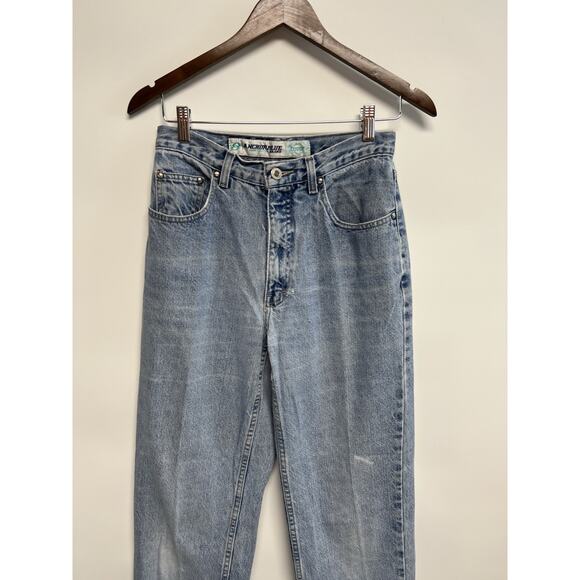 Vintage Anchor Blue Wide Leg Jeans Loose Fit 7 8 S Skater 90s Grunge 29x29 Women - Picture 2 of 14